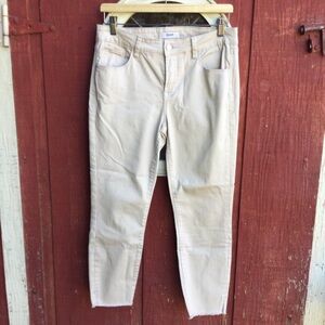 Kensie Frayed Hem Khakis
